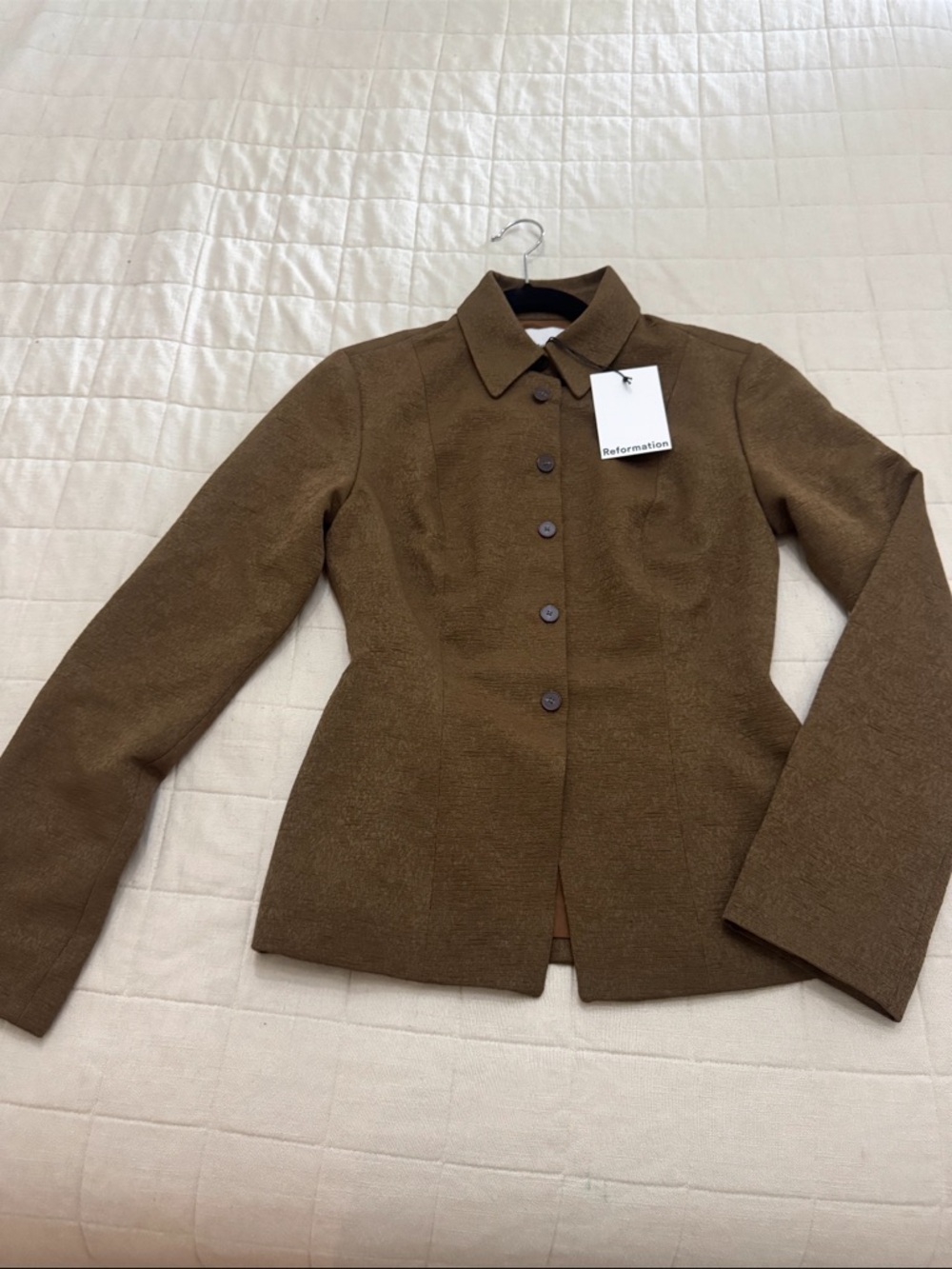 NWT Reformation Chloe Two-Piece Set in Chestnut Size 2 - Picture 12 of 14